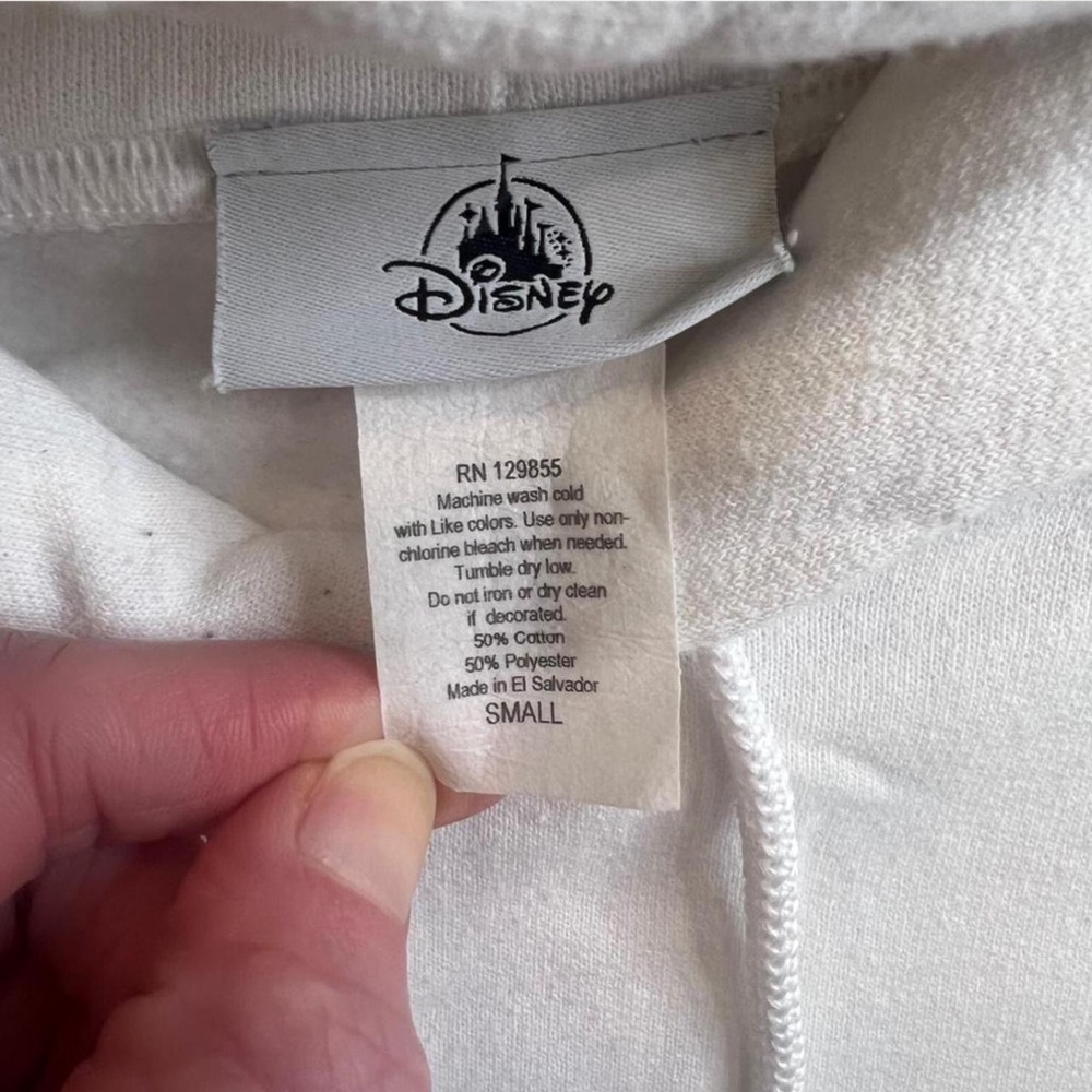 Disney Mickey Mouse Graphic Hoodie – Cream Pullover Sweatshirt - Picture 2 of 3